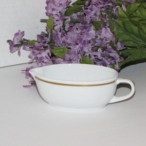 Noritake Fine China Mini Sauce Gravy Boat 2788 Gold Band Vintage Dinnerware